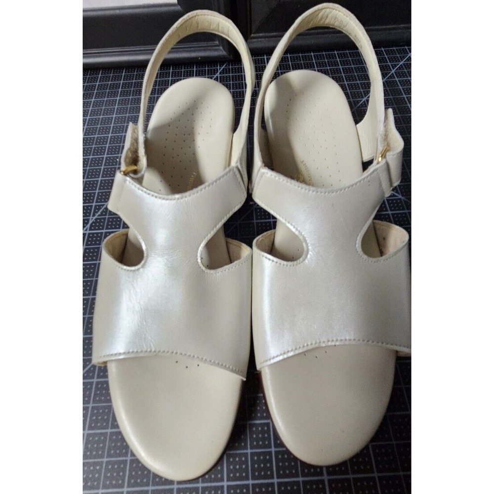 SAS TRIPAD comfort SUNTIMER lUSSO LEATHER SANDALS Ivory 8.5Narrow